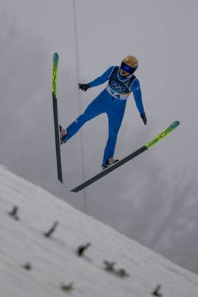 OLYMPICS - Winter Olympic Games, Olympische Spiele, Olympia, OS Milano Cortina 2026 PREDAZZO,ITALY,11.FEB.26 - OLYMPICS, NORDIC SKIING, NORDIC COMBINED, Ski jumping, Skispringen, Ski, nordisch - Winter Olympic Games Milano Cortina 2026, normal hill, men. Image shows Julian Schmid (GER).  GEPAxpictures xOliverxLerch