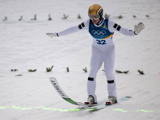 OLYMPICS - Winter Olympic Games, Olympische Spiele, Olympia, OS Milano Cortina 2026 PREDAZZO,ITALY,11.FEB.26 - OLYMPICS, NORDIC SKIING, NORDIC COMBINED, Ski jumping, Skispringen, Ski, nordisch - Winter Olympic Games Milano Cortina 2026, normal hill, men. Image shows Stefan Rettenegger (AUT).  GEPAxpictures xOliverxLerch