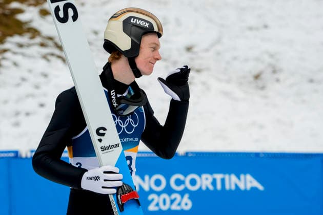 Winter Olympics in Milan Cortina 2026 Val di Fiemme, Italy 20260211. Einar Luraas Oftebro from Norway during the combined individual Gundersen jump on the normal hill in the Predazzo Ski jumping, Skispringen, Ski, nordisch arena during the Winter Olympics in Milano Cortina 2026. Photo: Terje Pedersen NTB Val di Fiemme Italy EDITORIAL USE ONLY. RESTRICTED USE FOR BETTING COMPANIES Ref:_SPO9RU1B83OPHc.jpg *** Winter Olympics in Milan Cortina 2026 Val di Fiemme, Italy 20260211 Einar Luraas Oftebro from Norway during the combined individual Gundersen jump on the normal hill in the Predazzo Ski Jumping arena during the Winter Olympics in Milan Cortina 2026 Photo Terje Pedersen NTB Val di Fiemme Italy EDITORIAL USE ONLY RESTRICTED USE FOR BETTING COMPANIES  Copyright: xTerjexPedersenx xNTBx