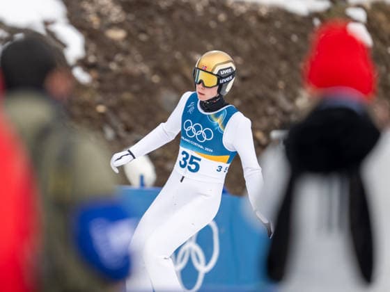 OLYMPICS - Winter Olympic Games, Olympische Spiele, Olympia, OS Milano Cortina 2026 PREDAZZO,ITALY,11.FEB.26 - OLYMPICS, NORDIC SKIING, NORDIC COMBINED, Ski jumping, Skispringen, Ski, nordisch - Winter Olympic Games Milano Cortina 2026, normal hill, men. Image shows Jens Luraas Oftebro (NOR).  GEPAxpictures xOliverxLerch