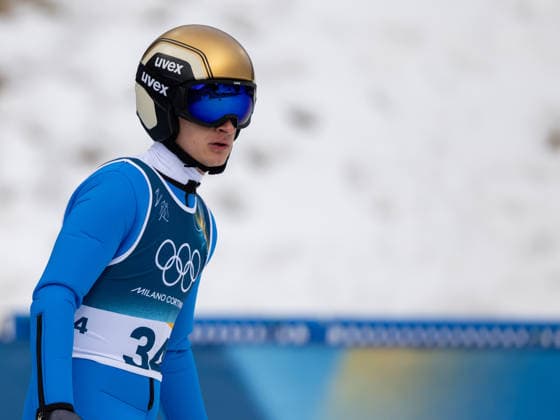 OLYMPICS - Winter Olympic Games, Olympische Spiele, Olympia, OS Milano Cortina 2026 PREDAZZO,ITALY,11.FEB.26 - OLYMPICS, NORDIC SKIING, NORDIC COMBINED, Ski jumping, Skispringen, Ski, nordisch - Winter Olympic Games Milano Cortina 2026, normal hill, men. Image shows Julian Schmid (GER).  GEPAxpictures xOliverxLerch