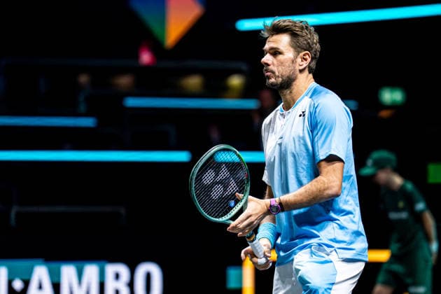 2026-02-11 ABN AMRO Open - Day Three ROTTERDAM, NETHERLANDS - FEBRUARY 11: Stanislas Wawrinka looks on during Day Three of the ABN AMRO Open at Rotterdam Ahoy on February 11, 2026 in Rotterdam, Netherlands. (Photo by Gabriel Calvino Alonso BSR Agency) Rotterdam Netherlands Content not available for redistribution in The Netherlands directly or indirectly through any third parties. Copyright: xBSRxAgencyx