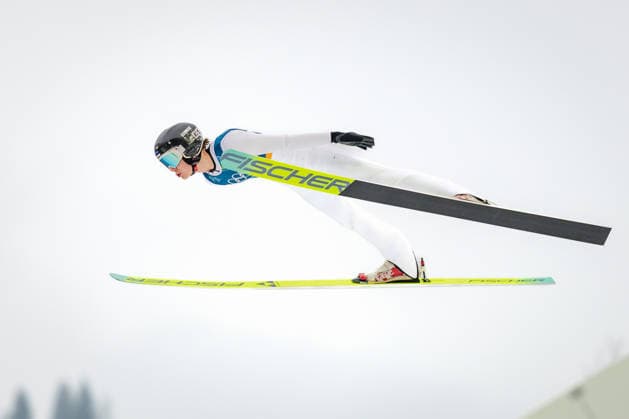 OLYMPICS - Winter Olympic Games, Olympische Spiele, Olympia, OS Milano Cortina 2026 PREDAZZO,ITALY,11.FEB.26 - OLYMPICS, NORDIC SKIING, NORDIC COMBINED, Ski jumping, Skispringen, Ski, nordisch - Winter Olympic Games Milano Cortina 2026, normal hill, men. Image shows Ruubert Teder (EST).  GEPAxpictures xMatthiasxTrinkl