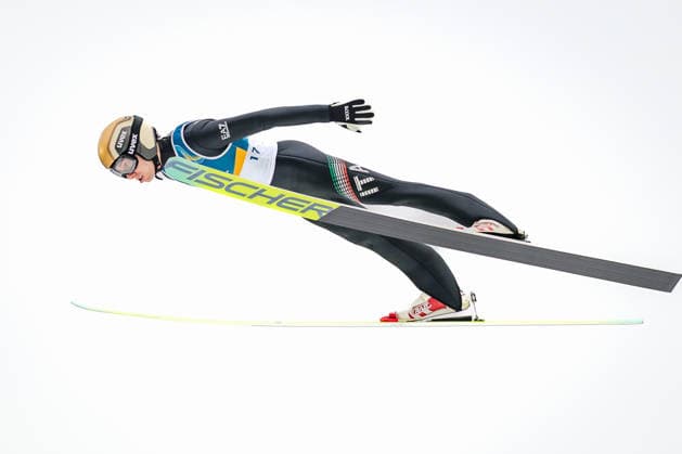 OLYMPICS - Winter Olympic Games, Olympische Spiele, Olympia, OS Milano Cortina 2026 PREDAZZO,ITALY,11.FEB.26 - OLYMPICS, NORDIC SKIING, NORDIC COMBINED, Ski jumping, Skispringen, Ski, nordisch - Winter Olympic Games Milano Cortina 2026, normal hill, men. Image shows Aaron Kostner (ITA).  GEPAxpictures xMatthiasxTrinkl