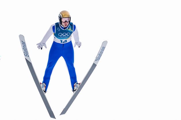 OLYMPICS - Winter Olympic Games, Olympische Spiele, Olympia, OS Milano Cortina 2026 PREDAZZO,ITALY,11.FEB.26 - OLYMPICS, NORDIC SKIING, NORDIC COMBINED, Ski jumping, Skispringen, Ski, nordisch - Winter Olympic Games Milano Cortina 2026, normal hill, men. Image shows Vid Vrhovnik (SLO).  GEPAxpictures xMatthiasxTrinkl
