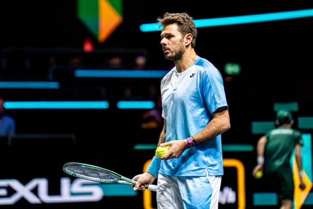 2026-02-11 ABN AMRO Open - Day Three ROTTERDAM, NETHERLANDS - FEBRUARY 11: Stanislas Wawrinka looks on during Day Three of the ABN AMRO Open at Rotterdam Ahoy on February 11, 2026 in Rotterdam, Netherlands. (Photo by Gabriel Calvino Alonso BSR Agency) Rotterdam Netherlands Content not available for redistribution in The Netherlands directly or indirectly through any third parties. Copyright: xBSRxAgencyx