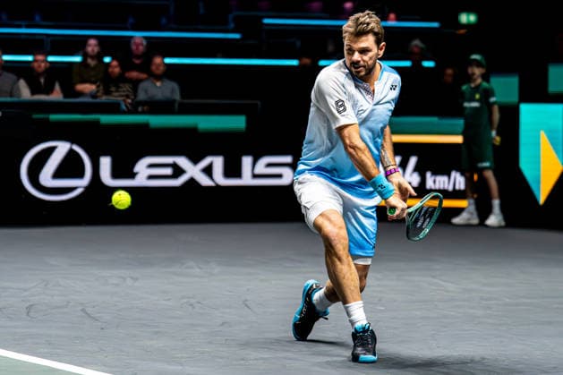 2026-02-11 ABN AMRO Open - Day Three ROTTERDAM, NETHERLANDS - FEBRUARY 11: Stanislas Wawrinka competing during Day Three of the ABN AMRO Open at Rotterdam Ahoy on February 11, 2026 in Rotterdam, Netherlands. (Photo by Gabriel Calvino Alonso BSR Agency) Rotterdam Netherlands Content not available for redistribution in The Netherlands directly or indirectly through any third parties. Copyright: xBSRxAgencyx