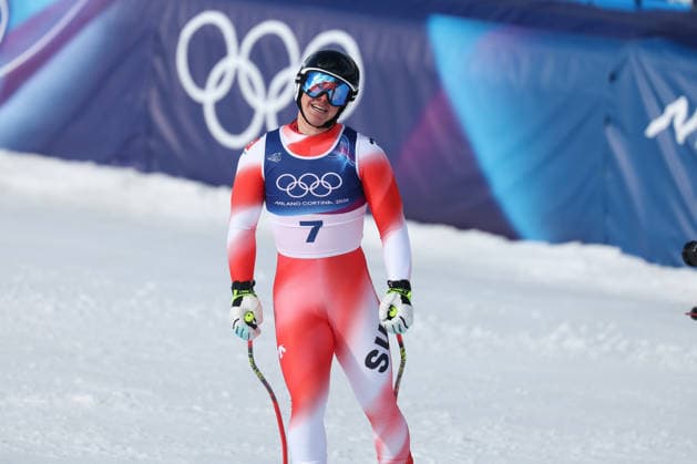 F Von Allmen (SUI) during the Olympic Milano-Cortina 2026, Alpine Skiing Men s SuperG on February 11, 2026 at Stelvio Ski Centre in Bormio, Italy  Copyright: xSergioxBisi IPAxSportx xipa-agency.netx xx IPA_71307134 IPA_Agency_IPA71307134
