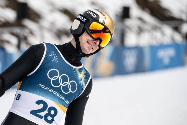 Vinzenz Geiger ( Deutschland ), Nordic Combined Individual Men, Milano Cortina 2026 Olympic Games, Olympische Spiele, Olympia, OS 11-02-2026 *** Vinzenz Geiger Germany , Nordic Combined Individual Men, Milano Cortina 2026 Olympic Games 11 02 2026 Copyright: HMBxMedia MarcxNiemeyer