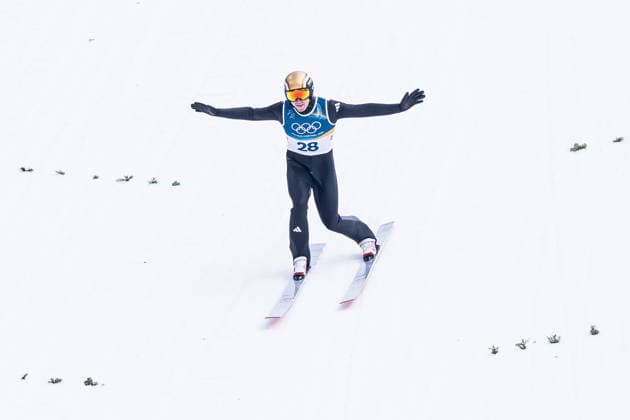 PREDAZZO, ITALY - FEBRUARY 11: Vinzenz Geiger (Germany) during the Nordic Combined Individual Gundersen Normal Hill 10km at the Milano Cortina 2026 Olympics at Predazzo Ski jumping, Skispringen, Ski, nordisch Stadium on day 5 of the Milano Cortina 2026 Olympics on February 11, 2026 in Cortina, Italy. Editorial use only. Italy Copyright: xSteffiexWunderlx