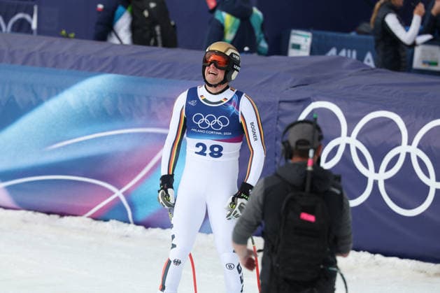 GIOCHI OLIMPICI - Olimpiadi Invernali Milano-Cortina 2026 - Alpine Skiing Men s Super-G S Jocher (GER) during the Olympic Milano-Cortina 2026, Alpine Skiing Men s SuperG on February 11, 2026 at Stelvio Ski Centre in Bormio, Italy Cortina D Ampezzo Italy  Copyright: xIPAxSport ABACAx