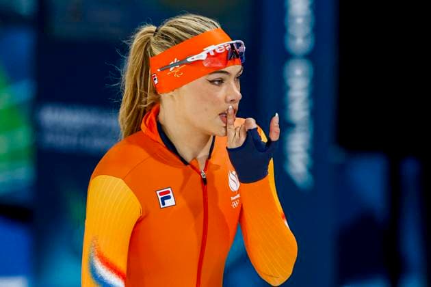 Jutta Leerdam of the Netherlands looks on Training and Practice, Milano Cortina 2026 Winter Olympics: Day 5, Speed skating, Eisschnelllauf - Milano Cortina 2026 Winter Olympics: Day 5, Milano Speed Skating Stadium, February 11, 2026, Milan, Italy.