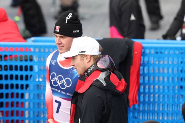 GIOCHI OLIMPICI - Olimpiadi Invernali Milano-Cortina 2026 - Alpine Skiing Men s Super-G F Von Allmen (SUI) during the Olympic Milano-Cortina 2026, Alpine Skiing Men s SuperG on February 11, 2026 at Stelvio Ski Centre in Bormio, Italy Cortina D Ampezzo Italy  Copyright: xIPAxSport ABACAx