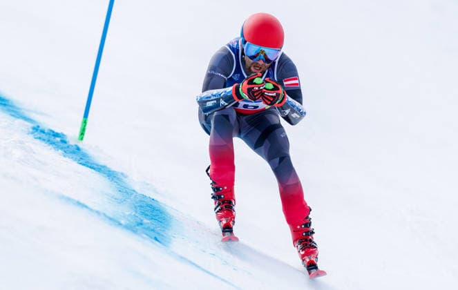 OLYMPICS - Winter Olympic Games, Olympische Spiele, Olympia, OS Milano Cortina 2026 BORMIO,ITALY,11.FEB.26 - OLYMPICS, ALPINE SKIING - Winter Olympic Games Milano Cortina 2026, Super G, men. Image shows Marco Schwarz (AUT).  GEPAxpictures xHaraldxSteiner