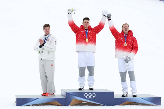 R Cochran-Siegle (USA, F Von Allmen (SUI), M Odermatt (SUI) during the Olympic Milano-Cortina 2026, Alpine Skiing Men s SuperG on February 11, 2026 at Stelvio Ski Centre in Bormio, Italy during the Olympic Milano-Cortina 2026, Alpine Skiing Men s SuperG on February 11, 2026 at Stelvio Ski Centre in Bormio, Italy  Copyright: xSergioxBisi IPAxSportx xipa-agency.netx xx IPA_71311747 IPA_Agency_IPA71311747