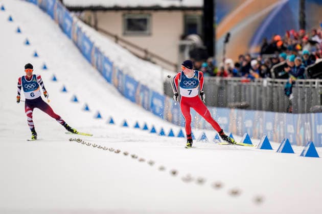 Winter Olympics in Milan Cortina 2026 Val di Fiemme, Italy 20260211. Johannes Lamparter from Austria and Jens Luraas Oftebro from Norway during the combined 10 km individual Gundersen on Lago de Tesero during the Winter Olympics in Milano Cortina 2026. Photo: Terje Pedersen NTB Val di Fiemme Italy EDITORIAL USE ONLY. RESTRICTED USE FOR BETTING COMPANIES Ref:_SPOQr6UbpGxt3o.jpg *** Winter Olympics in Milan Cortina 2026 Val di Fiemme, Italy 20260211 Johannes Lamparter from Austria and Jens Luraas Oftebro from Norway during the combined 10 km individual Gundersen on Lago de Tesero during the Winter Olympics in Milano Cortina 2026 Photo Terje Pedersen NTB Val di Fiemme Italy EDITORIAL USE ONLY RESTRICTED USE FOR BETTING COMPANIES  Copyright: xTerjexPedersenx xNTBx