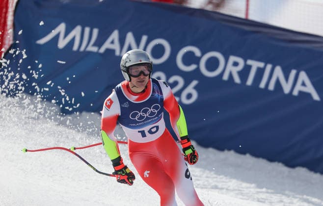 Milano Cortina 2026 - XXV Olympic Winter games, Winterspiele,Spiele, Summer games Bormio - Italy Alpine skiing - Men s SuperG Image Show: Silver Medal ODERMATT Marco (SUI)  Copyright: xSergioxBisi IPAxSportx xipa-agency.netx xx IPA_71314152 IPA_Agency_IPA71314152