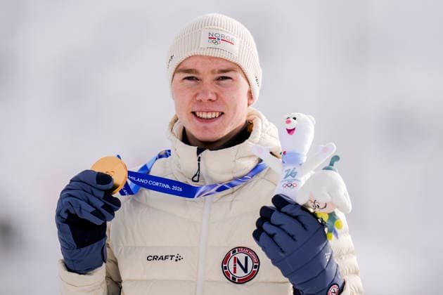 Winter Olympics in Milan Cortina 2026 Val di Fiemme, Italy 20260211. Jens Luraas Oftebro from Norway on the podium after the combined 10 km individual Gundersen on Lago de Tesero during the Winter Olympics in Milano Cortina 2026. Photo: Terje Pedersen NTB Val di Fiemme Italy EDITORIAL USE ONLY. RESTRICTED USE FOR BETTING COMPANIES Ref:_SPO44SBngqdF3M.jpg *** Winter Olympics in Milan Cortina 2026 Val di Fiemme, Italy 20260211 Jens Luraas Oftebro from Norway on the podium after the combined 10 km individual Gundersen on Lago de Tesero during the Winter Olympics in Milano Cortina 2026 Photo Terje Pedersen NTB Val di Fiemme Italy EDITORIAL USE ONLY RESTRICTED USE FOR BETTING COMPANIES  Copyright: xTerjexPedersenx xNTBx
