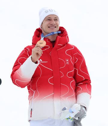 GIOCHI OLIMPICI - Olimpiadi Invernali Milano-Cortina 2026 - Alpine Skiing Men s Super-G Milano Cortina 2026 - XXV Olympic Winter games, Winterspiele,Spiele, Summer games Bormio - Italy Alpine skiing - Men s SuperG Image Show: Silver Medal ODERMATT Marco (SUI) Cortina D Ampezzo Italy  Copyright: xIPAxSport ABACAx