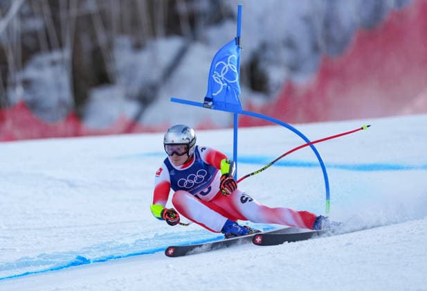 (260211) -- BORMIO, Feb. 11, 2026 -- Marco Odermatt of Switzerland competes during the alpine skiing men s Super-G at the Milan-Cortina 2026 Olympic Winter games, Winterspiele,Spiele, Summer games in Bormio, Italy, Feb. 11, 2026. ) (MICO2026)ITALY-BORMIO-OLYMPIC WINTER GAMES-ALPINE SKIING-MEN S SUPER-G HuxHuhu 