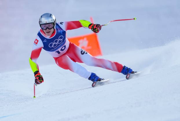 (260211) -- BORMIO, Feb. 11, 2026 -- Marco Odermatt of Switzerland competes during the alpine skiing men s Super-G at the Milan-Cortina 2026 Olympic Winter games, Winterspiele,Spiele, Summer games in Bormio, Italy, Feb. 11, 2026. ) (MICO2026)ITALY-BORMIO-OLYMPIC WINTER GAMES-ALPINE SKIING-MEN S SUPER-G HuxHuhu 