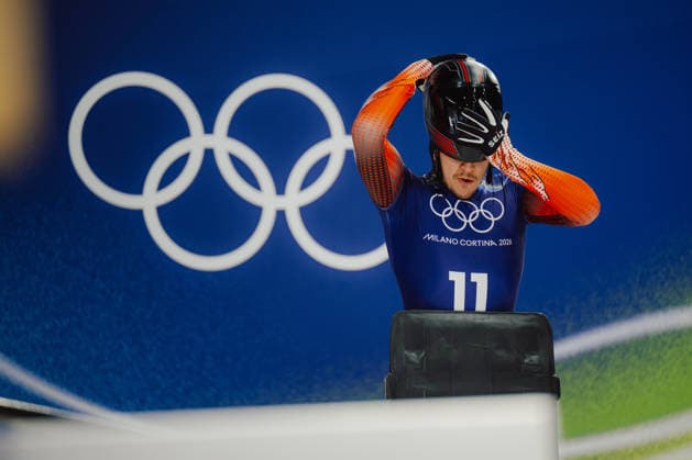 OLYMPICS - Winter Olympic Games, Olympische Spiele, Olympia, OS Milano Cortina 2026 CORTINA D AMPEZZO,ITALY,11.FEB.26 - OLYMPICS, SKELETON - Winter Olympic Games Milano Cortina 2026, men, training. Image shows Samuel Maier (AUT).  GEPAxpictures xAlexanderxSolc