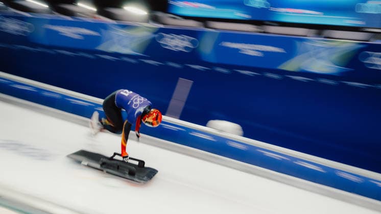 OLYMPICS - Winter Olympic Games, Olympische Spiele, Olympia, OS Milano Cortina 2026 CORTINA D AMPEZZO,ITALY,11.FEB.26 - OLYMPICS, SKELETON - Winter Olympic Games Milano Cortina 2026, men, training. Image shows Zheng Yin (CHN).  GEPAxpictures xAlexanderxSolc