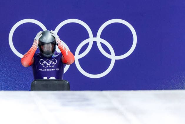 OLYMPICS - Winter Olympic Games, Olympische Spiele, Olympia, OS Milano Cortina 2026 CORTINA D AMPEZZO,ITALY,11.FEB.26 - OLYMPICS, SKELETON - Winter Olympic Games Milano Cortina 2026, men, training. Image shows Florian Auer (AUT).  GEPAxpictures xMaticxKlansek