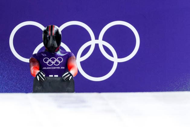 OLYMPICS - Winter Olympic Games, Olympische Spiele, Olympia, OS Milano Cortina 2026 CORTINA D AMPEZZO,ITALY,11.FEB.26 - OLYMPICS, SKELETON - Winter Olympic Games Milano Cortina 2026, men, training. Image shows Samuel Maier (AUT).  GEPAxpictures xMaticxKlansek