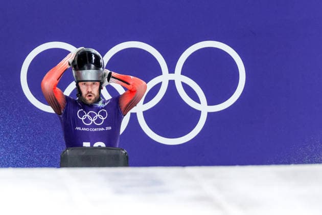 OLYMPICS - Winter Olympic Games, Olympische Spiele, Olympia, OS Milano Cortina 2026 CORTINA D AMPEZZO,ITALY,11.FEB.26 - OLYMPICS, SKELETON - Winter Olympic Games Milano Cortina 2026, men, training. Image shows Florian Auer (AUT).  GEPAxpictures xMaticxKlansek