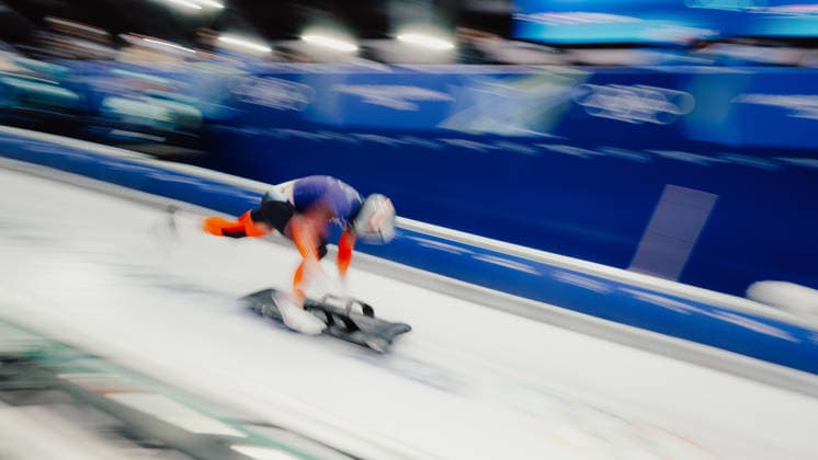 OLYMPICS - Winter Olympic Games, Olympische Spiele, Olympia, OS Milano Cortina 2026 CORTINA D AMPEZZO,ITALY,11.FEB.26 - OLYMPICS, SKELETON - Winter Olympic Games Milano Cortina 2026, men, training. Image shows Florian Auer (AUT).  GEPAxpictures xAlexanderxSolc