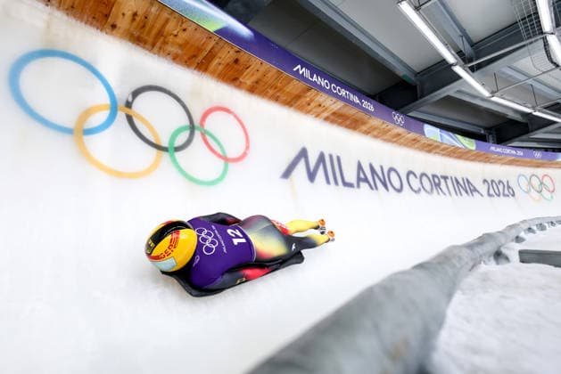 OLYMPICS - Winter Olympic Games, Olympische Spiele, Olympia, OS Milano Cortina 2026 CORTINA D AMPEZZO,ITALY,11.FEB.26 - OLYMPICS, SKELETON - Winter Olympic Games Milano Cortina 2026, women, training. Image shows Hannah Neise (GER).  GEPAxpictures xMaticxKlansek