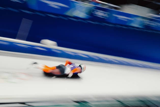 OLYMPICS - Winter Olympic Games, Olympische Spiele, Olympia, OS Milano Cortina 2026 CORTINA D AMPEZZO,ITALY,11.FEB.26 - OLYMPICS, SKELETON - Winter Olympic Games Milano Cortina 2026, men, training. Image shows Florian Auer (AUT).  GEPAxpictures xAlexanderxSolc