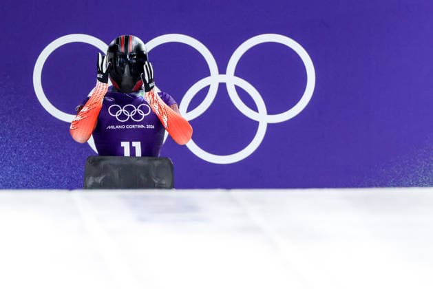 OLYMPICS - Winter Olympic Games, Olympische Spiele, Olympia, OS Milano Cortina 2026 CORTINA D AMPEZZO,ITALY,11.FEB.26 - OLYMPICS, SKELETON - Winter Olympic Games Milano Cortina 2026, men, training. Image shows Samuel Maier (AUT).  GEPAxpictures xMaticxKlansek