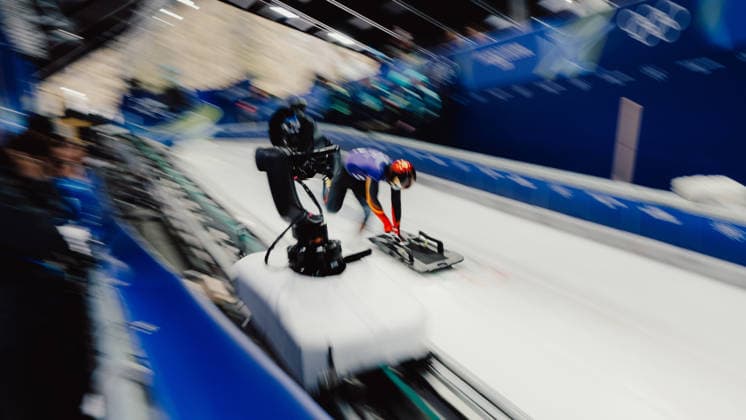 OLYMPICS - Winter Olympic Games, Olympische Spiele, Olympia, OS Milano Cortina 2026 CORTINA D AMPEZZO,ITALY,11.FEB.26 - OLYMPICS, SKELETON - Winter Olympic Games Milano Cortina 2026, men, training. Image shows Wenhao Chen (CHN).  GEPAxpictures xAlexanderxSolc