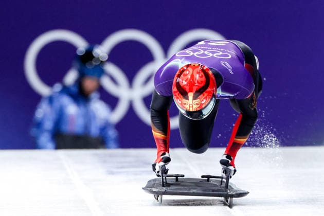 OLYMPICS - Winter Olympic Games, Olympische Spiele, Olympia, OS Milano Cortina 2026 CORTINA D AMPEZZO,ITALY,11.FEB.26 - OLYMPICS, SKELETON - Winter Olympic Games Milano Cortina 2026, men, training. Image shows Zheng Yin (CHN).  GEPAxpictures xMaticxKlansek