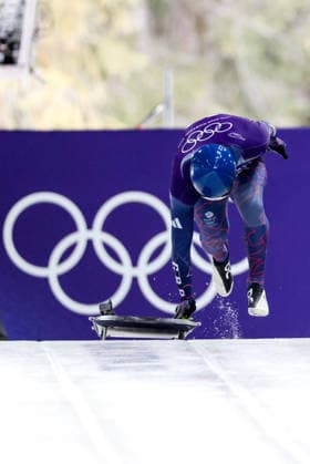 OLYMPICS - Winter Olympic Games, Olympische Spiele, Olympia, OS Milano Cortina 2026 CORTINA D AMPEZZO,ITALY,11.FEB.26 - OLYMPICS, SKELETON - Winter Olympic Games Milano Cortina 2026, men, training. Image shows Marcus Wyatt (GBR).  GEPAxpictures xMaticxKlansek