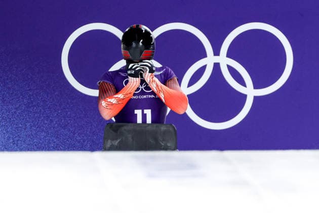 OLYMPICS - Winter Olympic Games, Olympische Spiele, Olympia, OS Milano Cortina 2026 CORTINA D AMPEZZO,ITALY,11.FEB.26 - OLYMPICS, SKELETON - Winter Olympic Games Milano Cortina 2026, men, training. Image shows Samuel Maier (AUT).  GEPAxpictures xMaticxKlansek