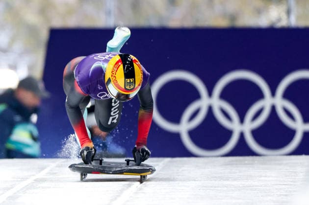 OLYMPICS - Winter Olympic Games, Olympische Spiele, Olympia, OS Milano Cortina 2026 CORTINA D AMPEZZO,ITALY,11.FEB.26 - OLYMPICS, SKELETON - Winter Olympic Games Milano Cortina 2026, women, training. Image shows Jacqueline Pfeifer (GER).  GEPAxpictures xMaticxKlansek