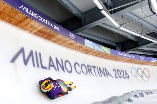 OLYMPICS - Winter Olympic Games, Olympische Spiele, Olympia, OS Milano Cortina 2026 CORTINA D AMPEZZO,ITALY,11.FEB.26 - OLYMPICS, SKELETON - Winter Olympic Games Milano Cortina 2026, women, training. Image shows Hannah Neise (GER).  GEPAxpictures xMaticxKlansek