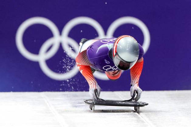 OLYMPICS - Winter Olympic Games, Olympische Spiele, Olympia, OS Milano Cortina 2026 CORTINA D AMPEZZO,ITALY,11.FEB.26 - OLYMPICS, SKELETON - Winter Olympic Games Milano Cortina 2026, men, training. Image shows Florian Auer (AUT).  GEPAxpictures xMaticxKlansek