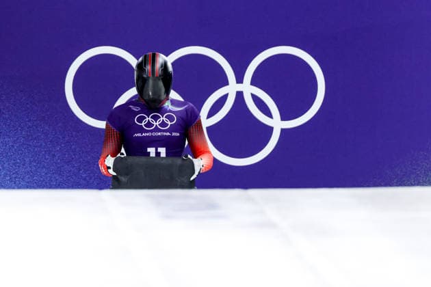 OLYMPICS - Winter Olympic Games, Olympische Spiele, Olympia, OS Milano Cortina 2026 CORTINA D AMPEZZO,ITALY,11.FEB.26 - OLYMPICS, SKELETON - Winter Olympic Games Milano Cortina 2026, men, training. Image shows Samuel Maier (AUT).  GEPAxpictures xMaticxKlansek