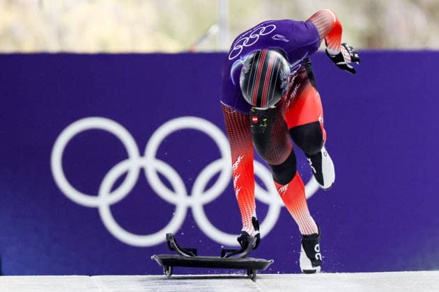 OLYMPICS - Winter Olympic Games, Olympische Spiele, Olympia, OS Milano Cortina 2026 CORTINA D AMPEZZO,ITALY,11.FEB.26 - OLYMPICS, SKELETON - Winter Olympic Games Milano Cortina 2026, men, training. Image shows Samuel Maier (AUT).  GEPAxpictures xMaticxKlansek