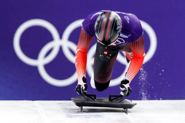 OLYMPICS - Winter Olympic Games, Olympische Spiele, Olympia, OS Milano Cortina 2026 CORTINA D AMPEZZO,ITALY,11.FEB.26 - OLYMPICS, SKELETON - Winter Olympic Games Milano Cortina 2026, men, training. Image shows Samuel Maier (AUT).  GEPAxpictures xMaticxKlansek