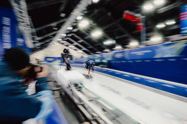 OLYMPICS - Winter Olympic Games, Olympische Spiele, Olympia, OS Milano Cortina 2026 CORTINA D AMPEZZO,ITALY,11.FEB.26 - OLYMPICS, SKELETON - Winter Olympic Games Milano Cortina 2026, men, training. Image shows Austin Florian (USA).  GEPAxpictures xAlexanderxSolc