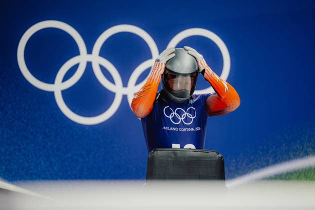 OLYMPICS - Winter Olympic Games, Olympische Spiele, Olympia, OS Milano Cortina 2026 CORTINA D AMPEZZO,ITALY,11.FEB.26 - OLYMPICS, SKELETON - Winter Olympic Games Milano Cortina 2026, men, training. Image shows Florian Auer (AUT).  GEPAxpictures xAlexanderxSolc