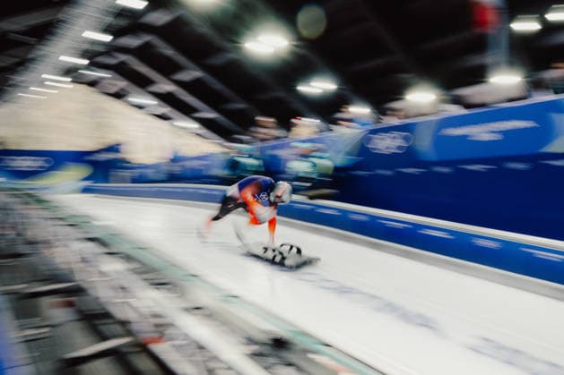 OLYMPICS - Winter Olympic Games, Olympische Spiele, Olympia, OS Milano Cortina 2026 CORTINA D AMPEZZO,ITALY,11.FEB.26 - OLYMPICS, SKELETON - Winter Olympic Games Milano Cortina 2026, men, training. Image shows Florian Auer (AUT).  GEPAxpictures xAlexanderxSolc