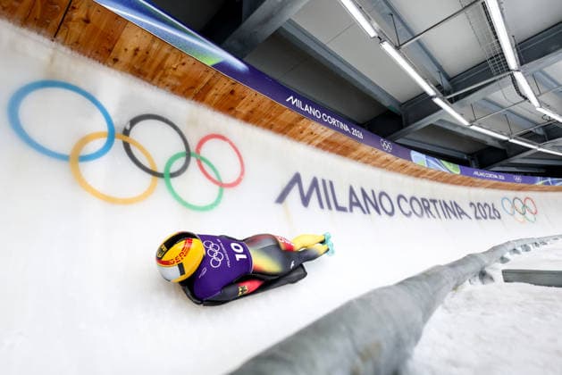 OLYMPICS - Winter Olympic Games, Olympische Spiele, Olympia, OS Milano Cortina 2026 CORTINA D AMPEZZO,ITALY,11.FEB.26 - OLYMPICS, SKELETON - Winter Olympic Games Milano Cortina 2026, women, training. Image shows Jacqueline Pfeifer (GER).  GEPAxpictures xMaticxKlansek