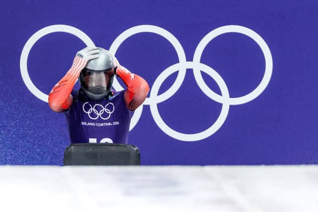 OLYMPICS - Winter Olympic Games, Olympische Spiele, Olympia, OS Milano Cortina 2026 CORTINA D AMPEZZO,ITALY,11.FEB.26 - OLYMPICS, SKELETON - Winter Olympic Games Milano Cortina 2026, men, training. Image shows Florian Auer (AUT).  GEPAxpictures xMaticxKlansek