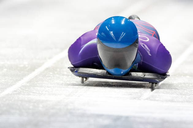 OLYMPICS - Winter Olympic Games, Olympische Spiele, Olympia, OS Milano Cortina 2026 CORTINA D AMPEZZO,ITALY,11.FEB.26 - OLYMPICS, SKELETON - Winter Olympic Games Milano Cortina 2026, men, training. Image shows Marcus Wyatt (GBR).  GEPAxpictures xMaticxKlansek